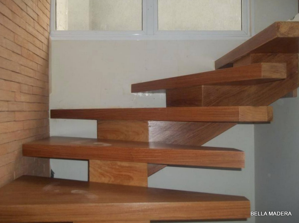 Escada de madeira maciça cumaru | prancha 2" 1/2